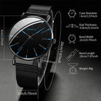 ⌚ Fashion Ultra-thin Men’s Business Watch – Steel Mesh Band Quartz Watch