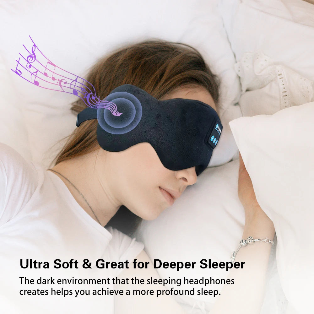 🌙 Sleep Mask with Bluetooth 5.3 Headphones – Sleep Better, Listen Better 🎧