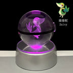 🪐 Pokémon 3D Crystal Ball LED Night Light – Pikachu, Gengar, Eevee & Mewtwo