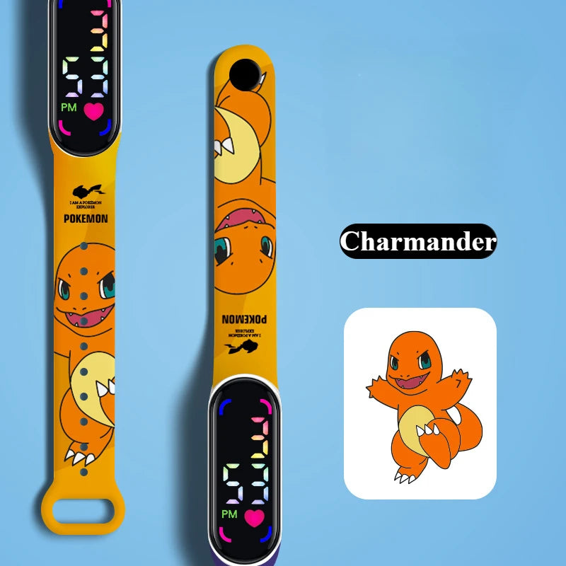 ⏰ Pokemon Strap LED Electronic Watch – Cute Pikachu & Gengar Design