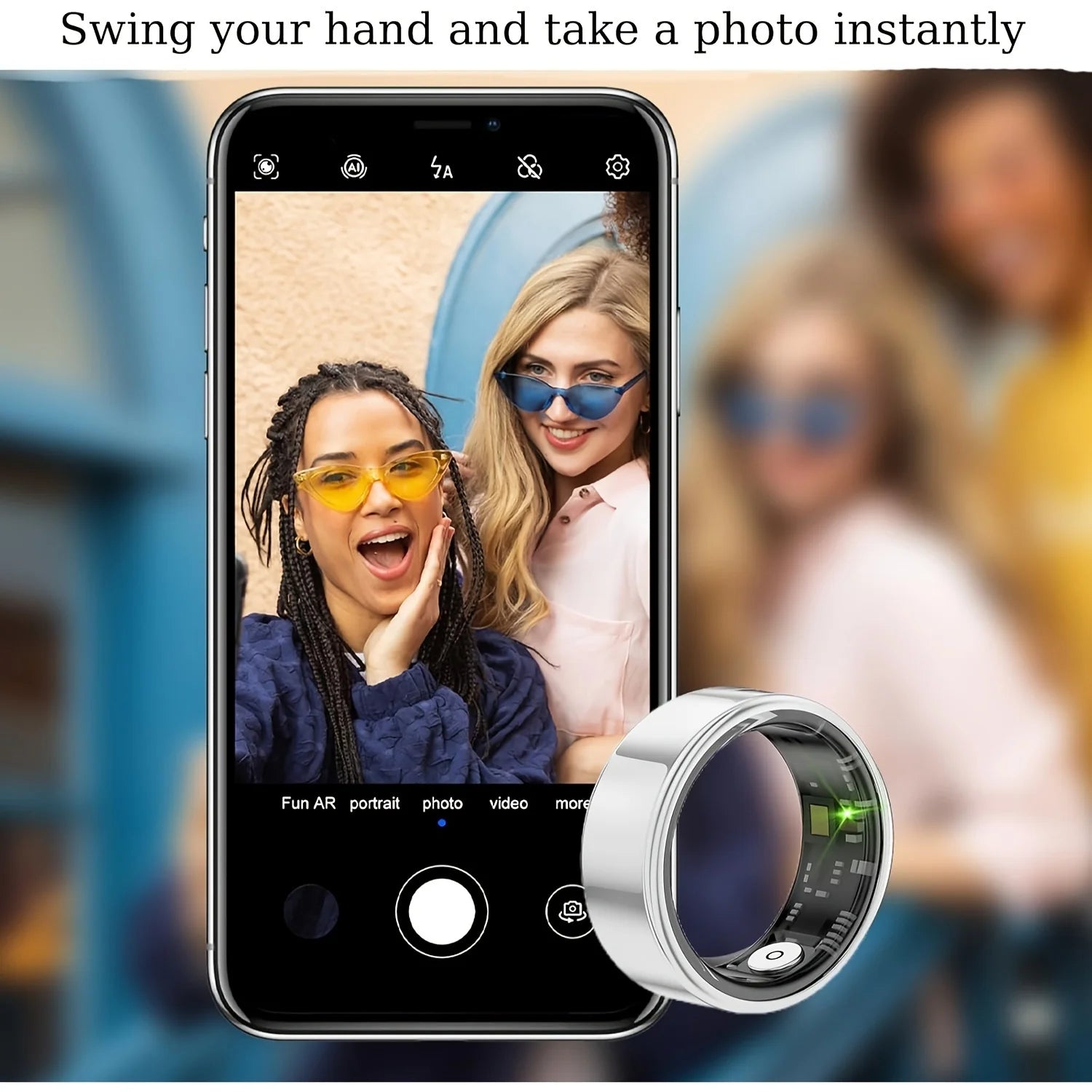 💍 Smart Ring – Sleep Tracking & Motion Monitoring | Compatible with iPhone & Android