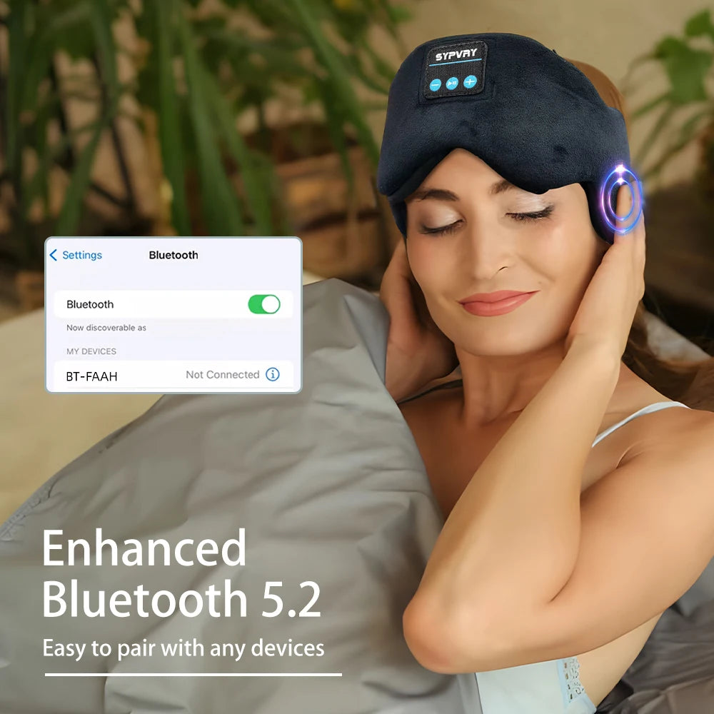 🌙 Sleep Mask with Bluetooth 5.3 Headphones – Sleep Better, Listen Better 🎧