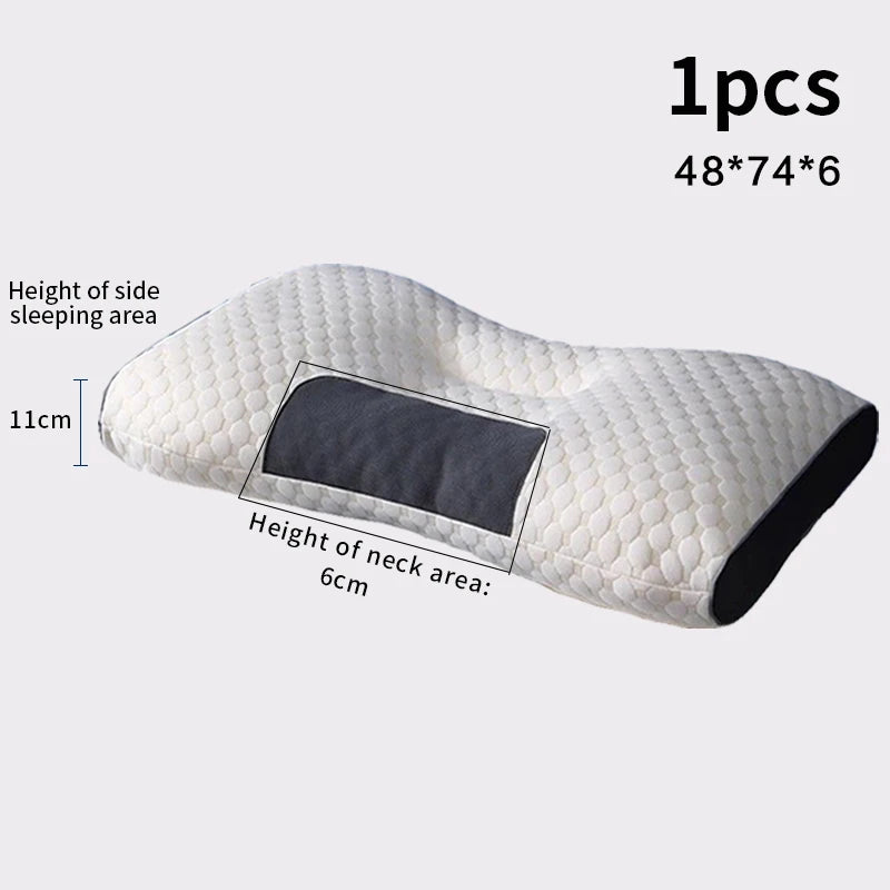 🛏️ MOYU Orthopedic Cervical Pillow with Massage Function – Cotton Cover, Adjustable Height
