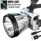 🔦 Rechargeable LED Headlamp – Bright, Adjustable & Waterproof