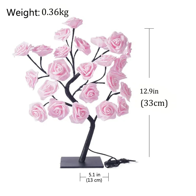 Heinast USB Rose Tree Lamp – Romantic LED Decorative Light