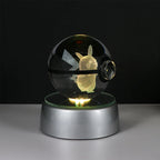 🪐 Pokémon 3D Crystal Ball LED Night Light – Pikachu, Gengar, Eevee & Mewtwo