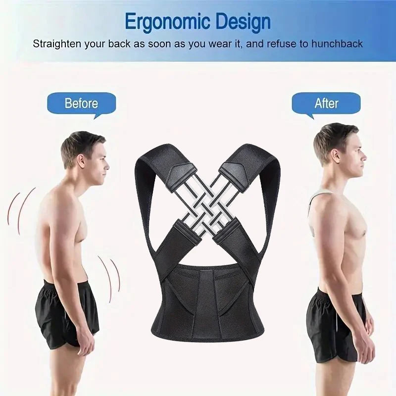 💪🩻 Back Brace Posture Corrector – Adjustable Full Back Support