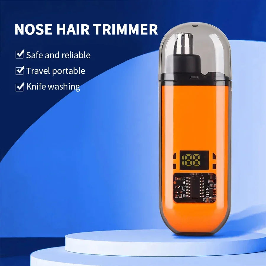 ✂️ 2 in 1 Electric Ear & Nose Hair Trimmer – Portable Professional Grooming Tool
