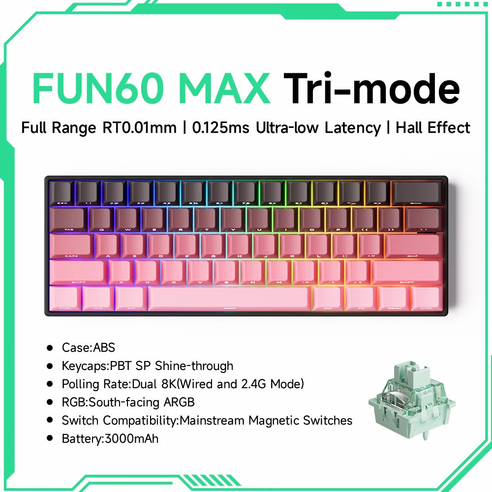 ⌨️ AKKO MonsGeek FUN60 Series Mechanical Keyboard – 61 Keys