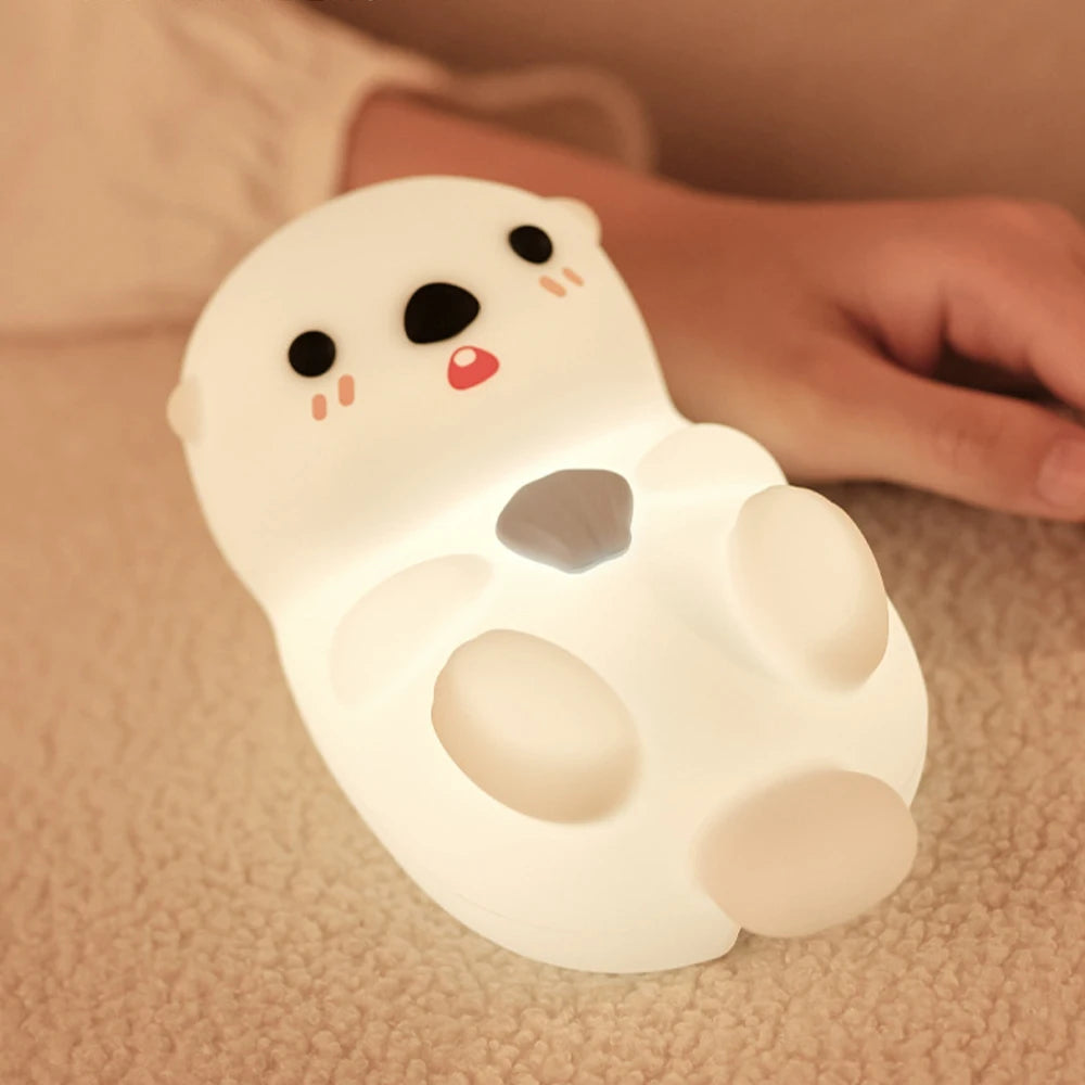🐰 Kids Silicone Animal Night Light – USB Rechargeable LED Lamp