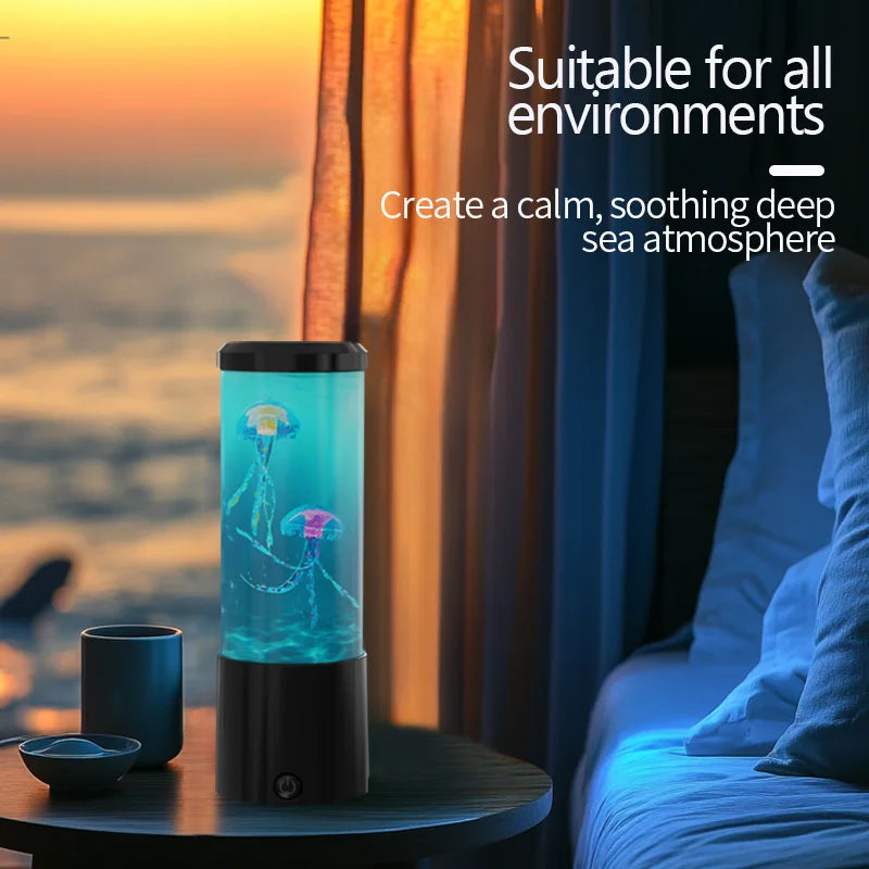 🪼 8-Inch Jellyfish Night Lamp – Color Changing LED Lava Lamp