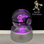 🪐 Pokémon 3D Crystal Ball LED Night Light – Pikachu, Gengar, Eevee & Mewtwo
