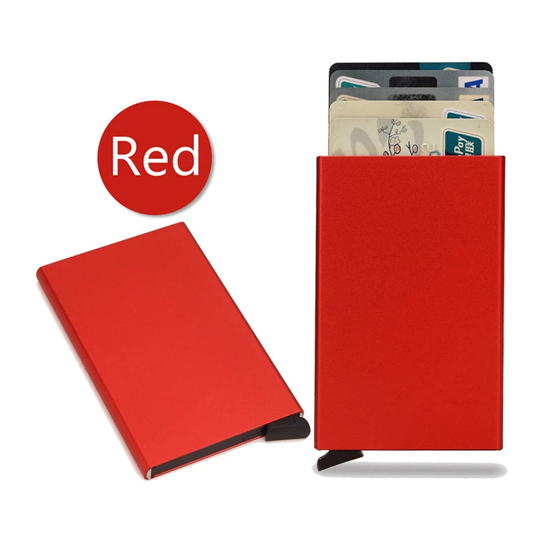 💳 RFID Smart Wallet – Slim & Minimalist Metal Card Holder for Men & Women