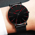 ⌚ Fashion Ultra-thin Men’s Business Watch – Steel Mesh Band Quartz Watch