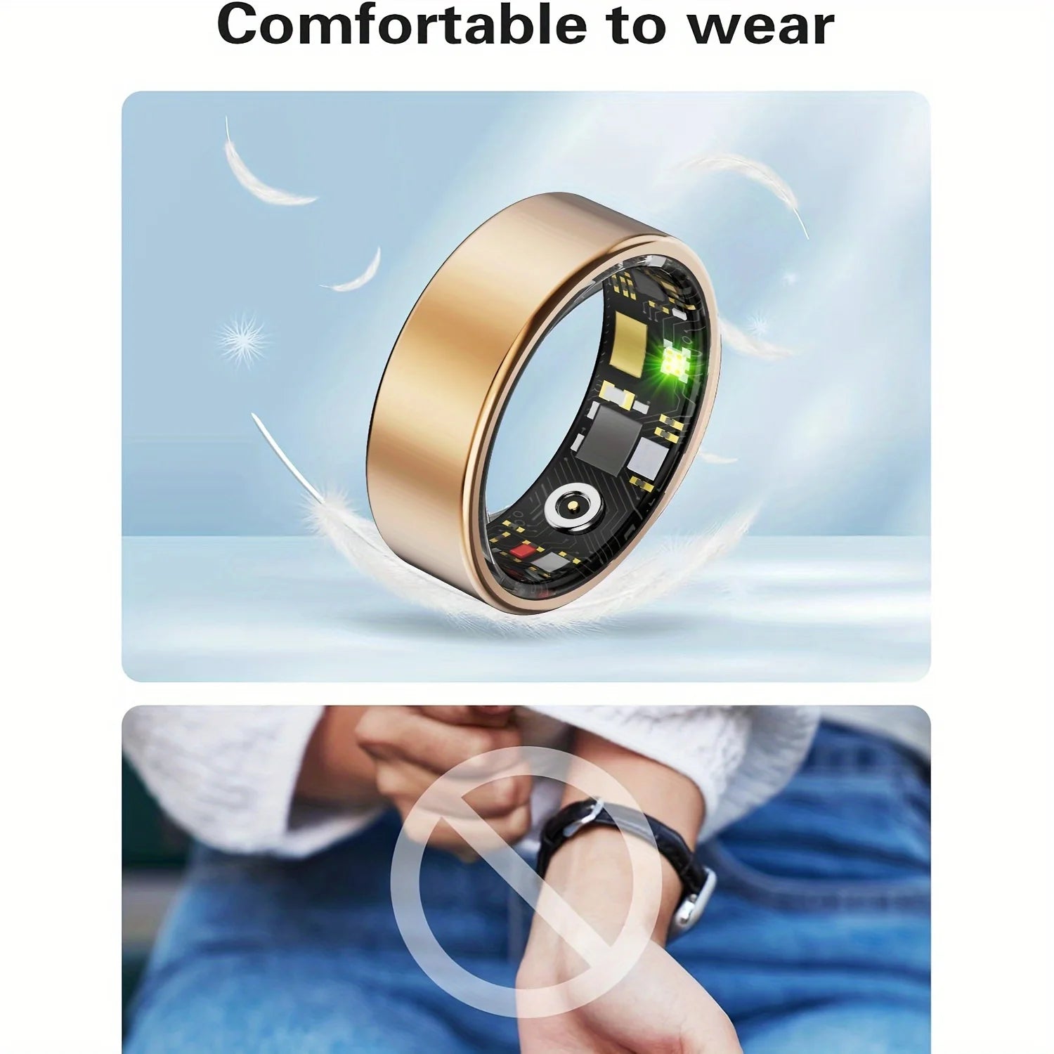 💍 Smart Ring – Sleep Tracking & Motion Monitoring | Compatible with iPhone & Android