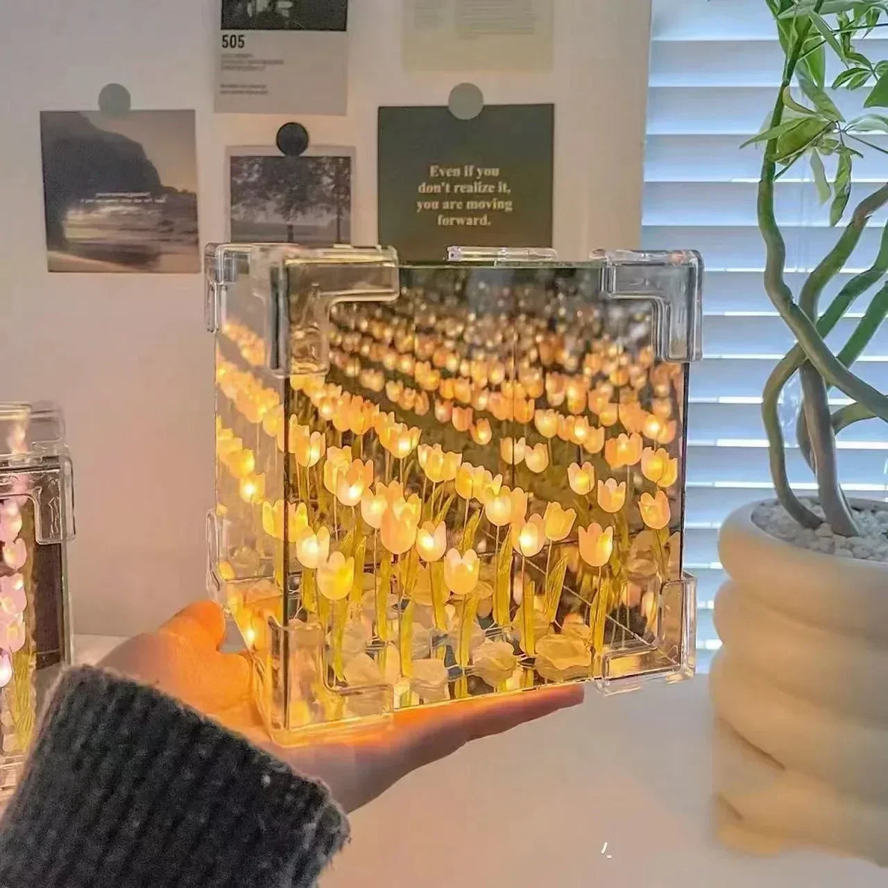 🌷 DIY 3D Tulip Flower Sea Night Lamp Kit – Romantic Creative Gift