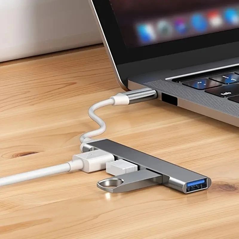 🔌 USB 3.0 Hub – 4 Ports High-Speed Data Splitter