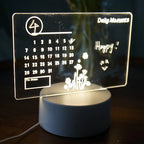 💡 Creative LED Note Board Night Light – USB Rewritable Message Board