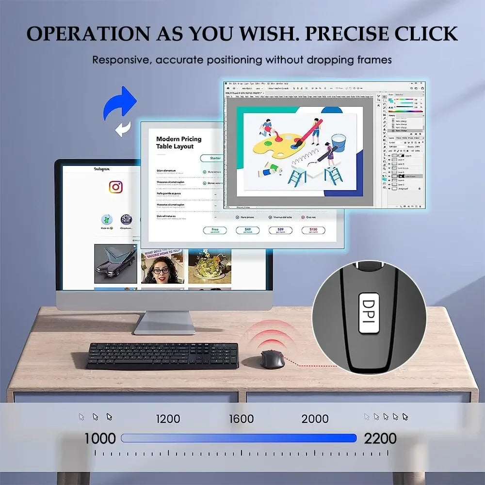 🖱️ DUTRIEUX 2.4GHz Wireless Optical Mouse