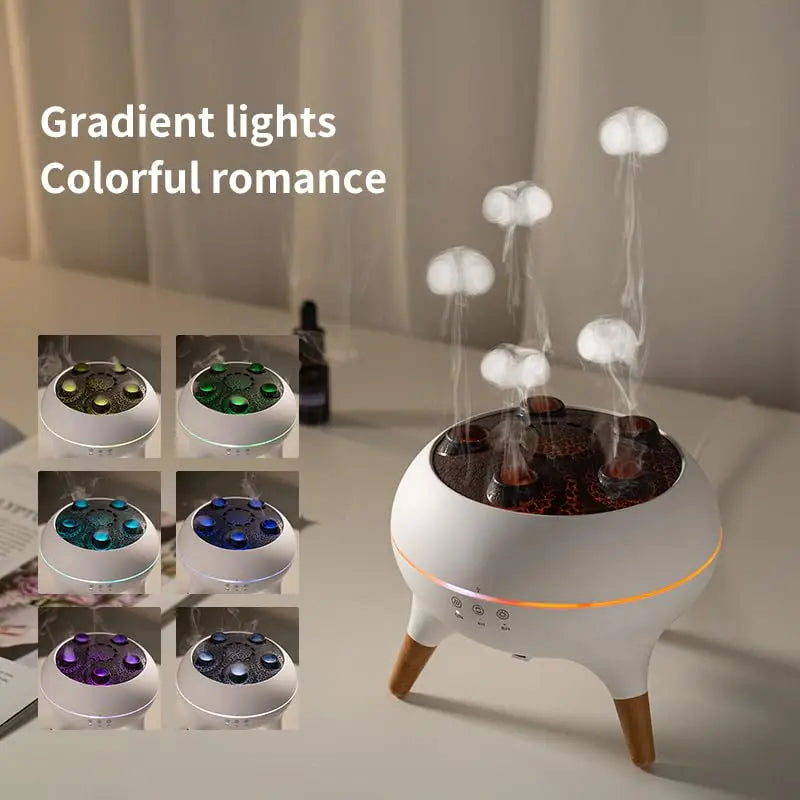 🌊 Dynamic Jellyfish Air Humidifier – 250ml Essential Oil Diffuser with Remote Control & 7-Color Night Lights