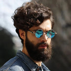 🕶️ Classic Steampunk Sunglasses – Retro Round Metal Frame for Men & Women