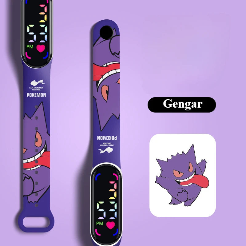⏰ Pokemon Strap LED Electronic Watch – Cute Pikachu & Gengar Design