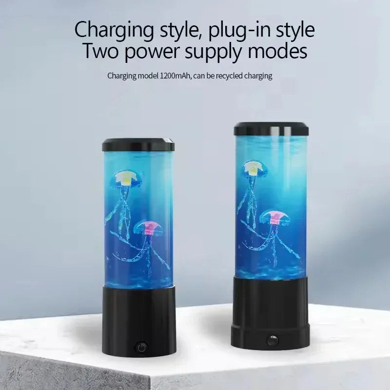 🪼 Mini Jellyfish LED Night Light – Color Changing Aquarium Lamp