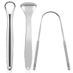 👅 Premium Stainless Steel Tongue Scraper – Cleaner for Adults & Kids