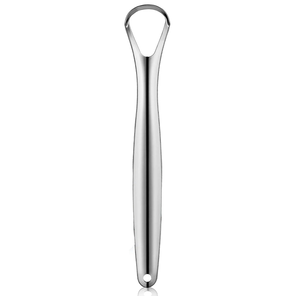 👅 Premium Stainless Steel Tongue Scraper – Cleaner for Adults & Kids
