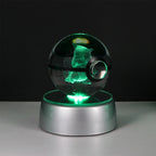 🪐 Pokémon 3D Crystal Ball LED Night Light – Pikachu, Gengar, Eevee & Mewtwo