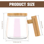 ☕ Self-Stirring Coffee Mug – 400ml High-Speed Electric Mixing Glass