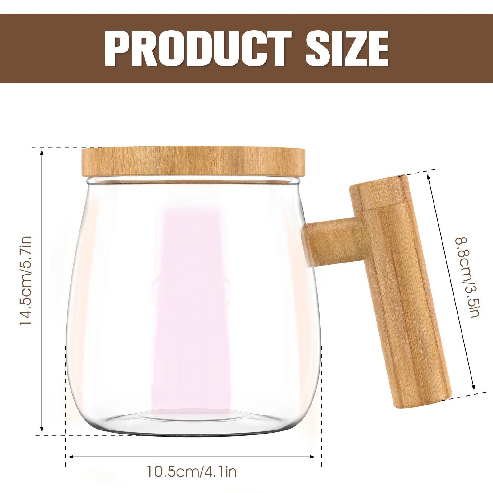 ☕ Self-Stirring Coffee Mug – 400ml High-Speed Electric Mixing Glass