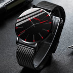 ⌚ Fashion Ultra-thin Men’s Business Watch – Steel Mesh Band Quartz Watch