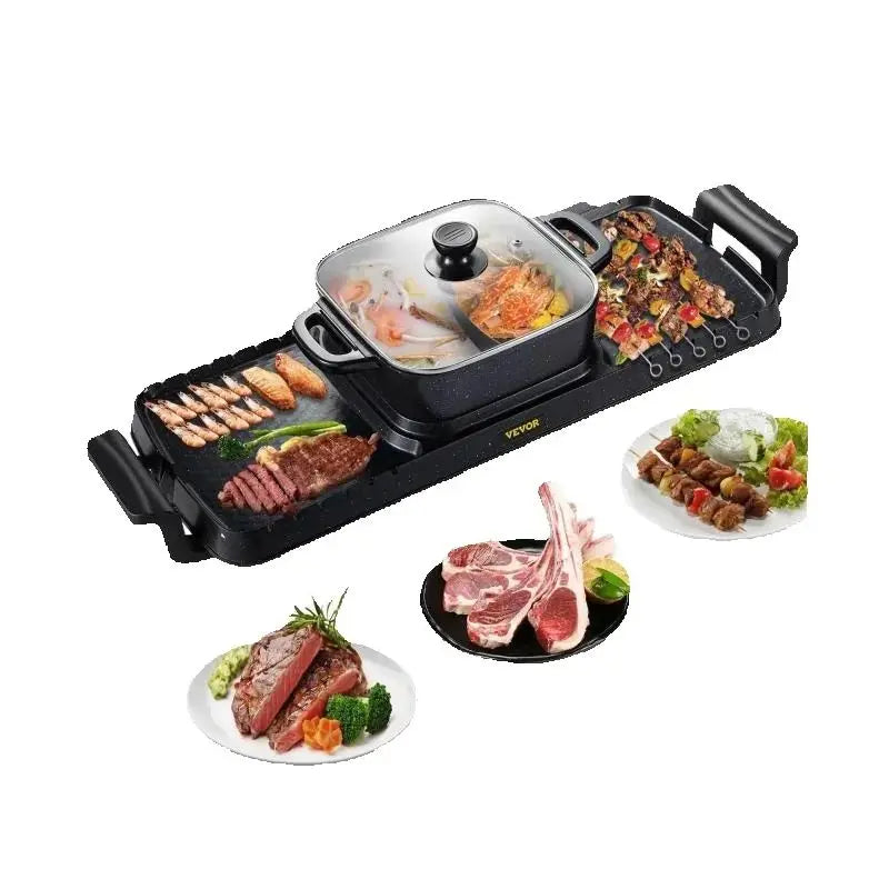🍲🔥 SucceBuy Hot Pot & BBQ Grill 2 en 1
