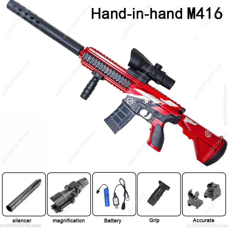 🔫 Automatic M416 Gel Rifle 💥 | Outdoor Toy for Kids & Airsoft Battles 🎯