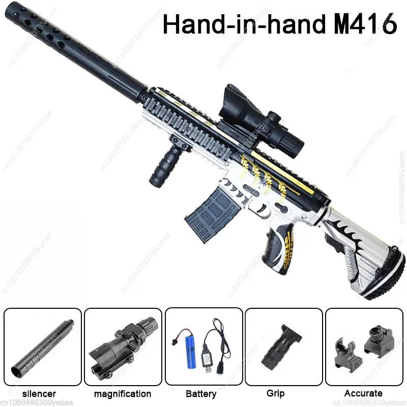 🔫 Automatic M416 Gel Rifle 💥 | Outdoor Toy for Kids & Airsoft Battles 🎯