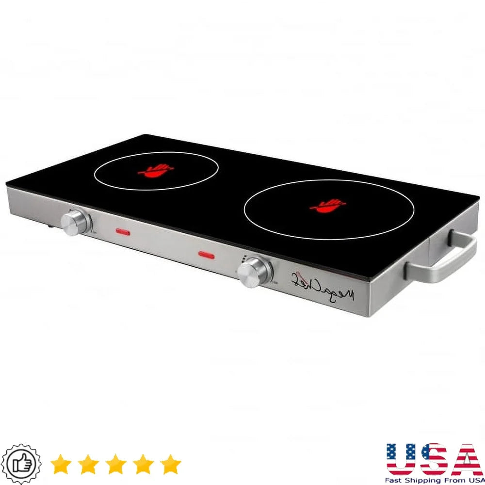 🍳 Ceramic Infrared Double Cooktop – Electric Dual Burner 🔥