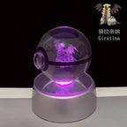 🪐 Pokémon 3D Crystal Ball LED Night Light – Pikachu, Gengar, Eevee & Mewtwo
