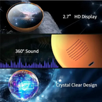 🌌 3D Crystal Ball with Video Projection – Artistic Desktop Decor & Collectible Gift