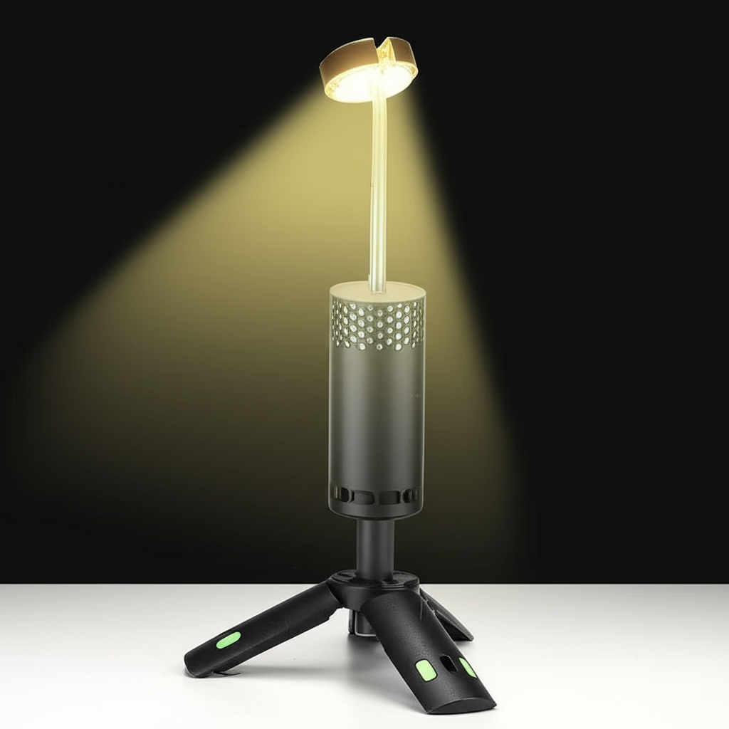 🏕️ Telescopic Rechargeable Flashlight 10,000mAh 🔋 | Camping, Fishing, Emergencies & Ambient Light 🌙