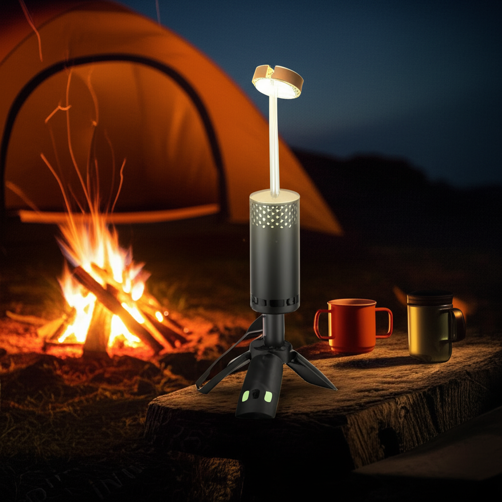 🏕️ Telescopic Rechargeable Flashlight 10,000mAh 🔋 | Camping, Fishing, Emergencies & Ambient Light 🌙
