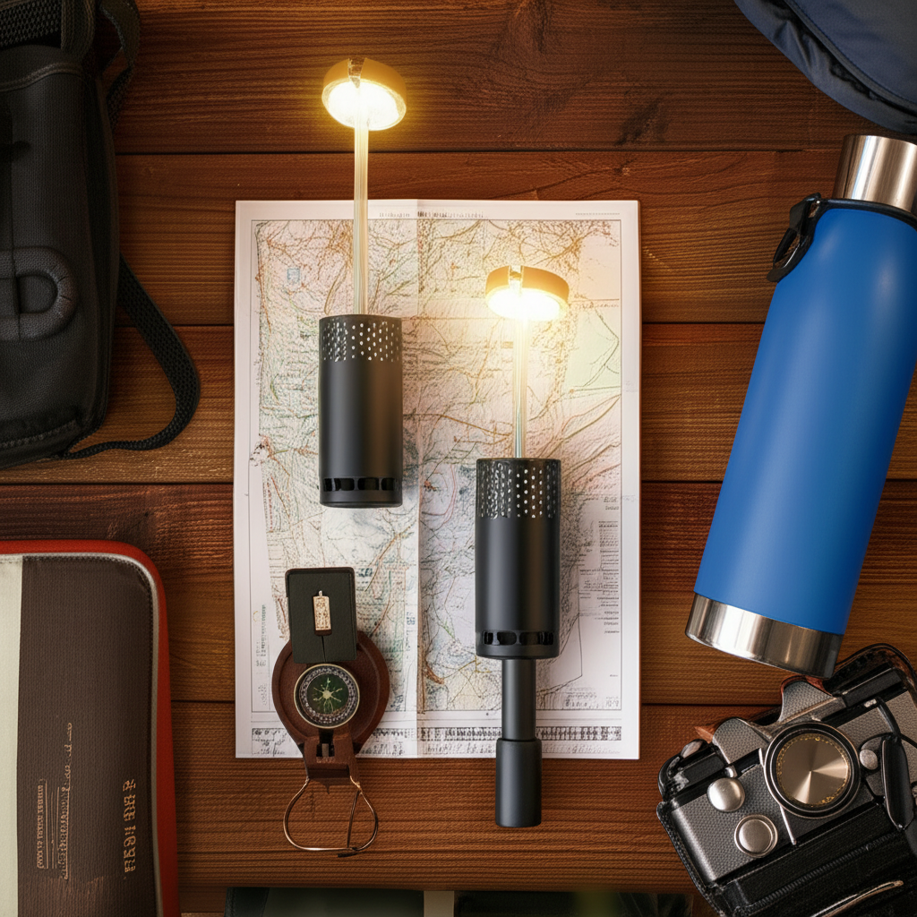 🏕️ Telescopic Rechargeable Flashlight 10,000mAh 🔋 | Camping, Fishing, Emergencies & Ambient Light 🌙