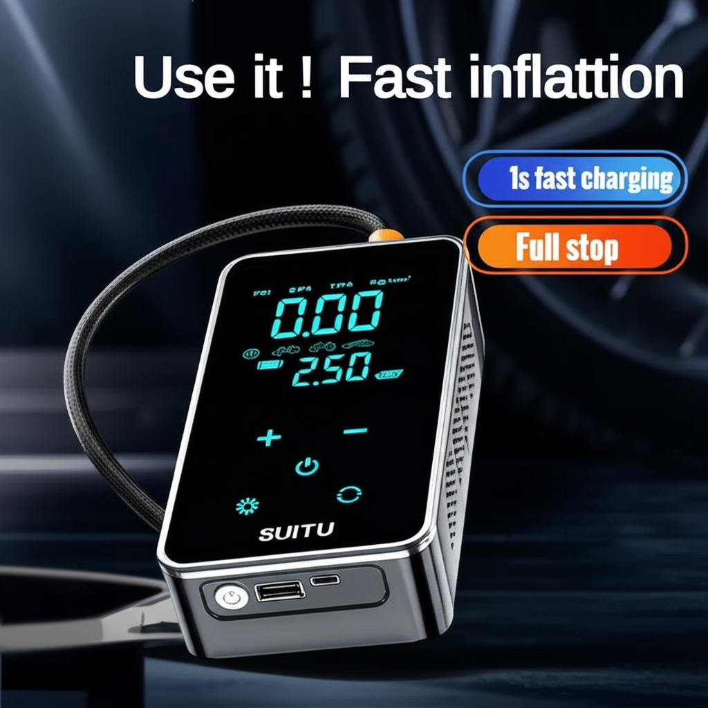 Wireless Air Pump 150psi Touch Screen Portable Electric Tire Inflator For Car Bicycle Motorcycle Mini Air Compressor Injector