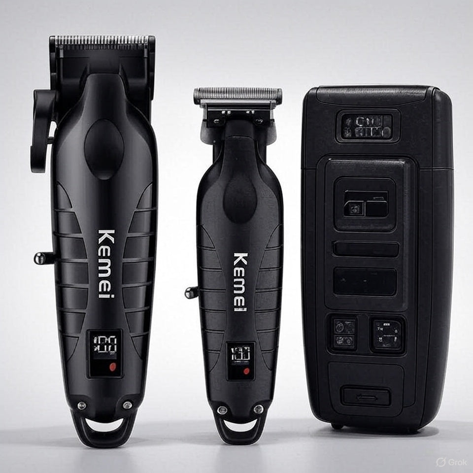 ✂️ Kemei Professional Hair Clippers & Shavers – Rechargeable Electric Grooming Tools