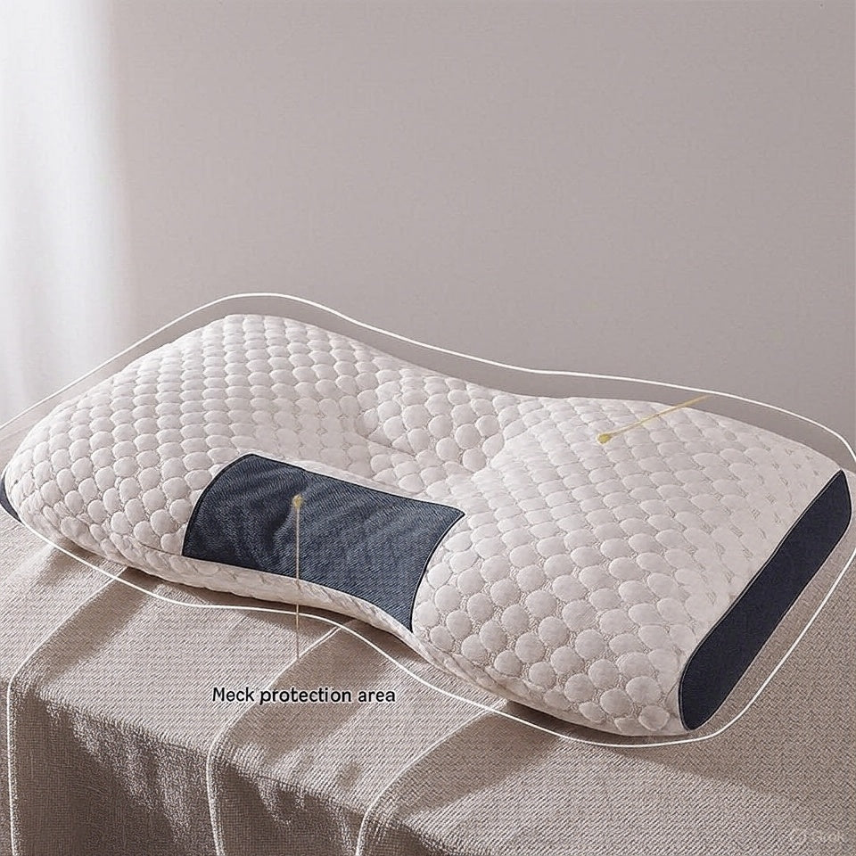 🛏️ MOYU Orthopedic Cervical Pillow with Massage Function – Cotton Cover, Adjustable Height