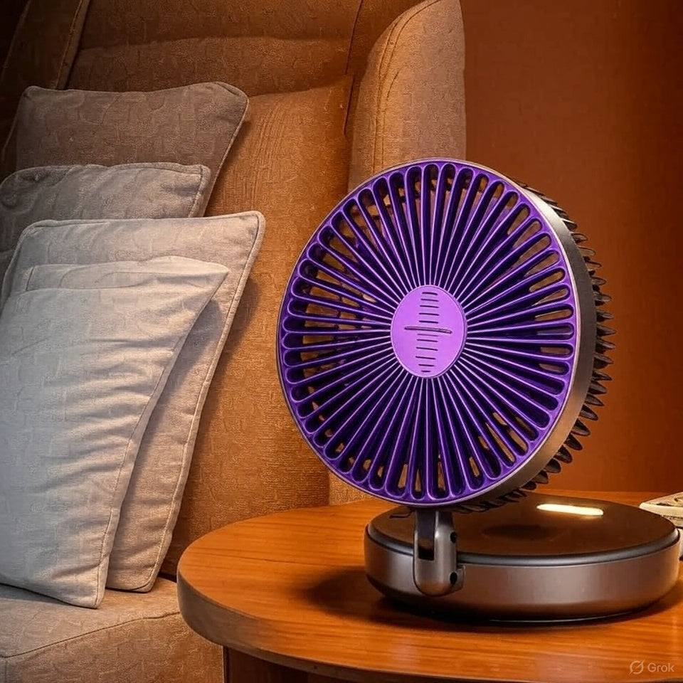 🌬️ Xiaomi 4-in-1 Multifunctional Portable Fan – Rechargeable Desktop & Wall-Mounted with Night Light