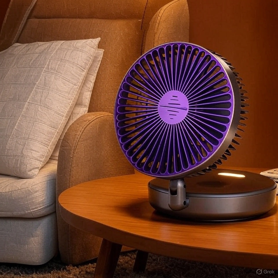 🌬️ Xiaomi 4-in-1 Multifunctional Portable Fan – Rechargeable Desktop & Wall-Mounted with Night Light