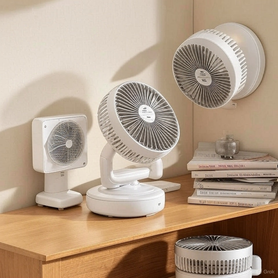 🌬️ HAOYUNMA 2024 3-in-1 Multifunctional Portable Fan – Rechargeable Wall-Mounted & Desktop with Night Light