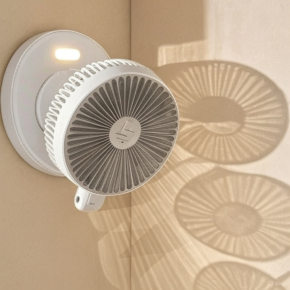 🌬️ HAOYUNMA 2024 3-in-1 Multifunctional Portable Fan – Rechargeable Wall-Mounted & Desktop with Night Light
