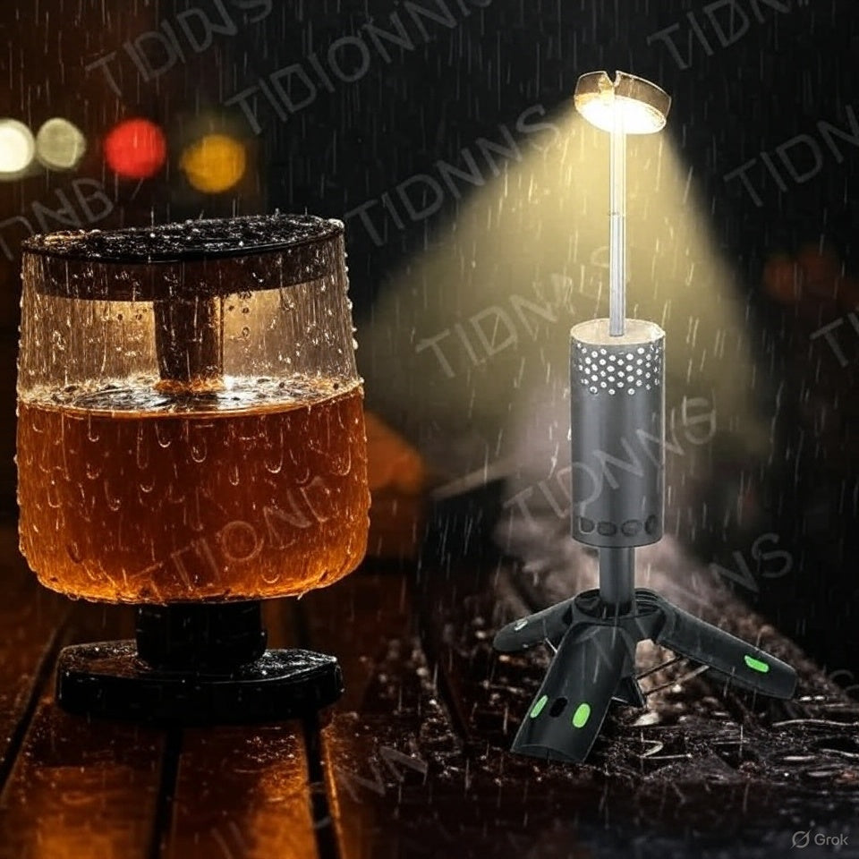 🏕️ Telescopic Rechargeable Flashlight 10,000mAh 🔋 | Camping, Fishing, Emergencies & Ambient Light 🌙